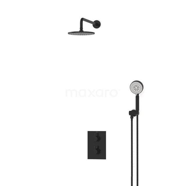 Radius Regenduschen Einbau | Schwarz 20 cm Regenduschen Thermostatisch BIZ55-00074