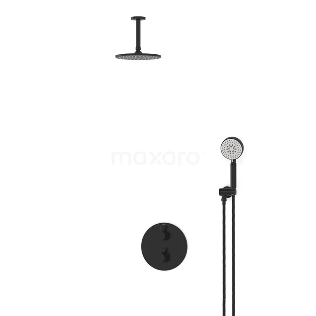 Radius Rain shower Built-in | Black 20 cm Rain shower Thermostatic BIZ55-00079