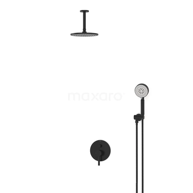 Regendusche-Set Radius Schwarz 20cm Verdeckter Einzelhebel Schwarz BIZ55-00081 Regendusche-Set Radius Schwarz 20cm Verdeckter Einzelhebel Schwarz BIZ55-00081