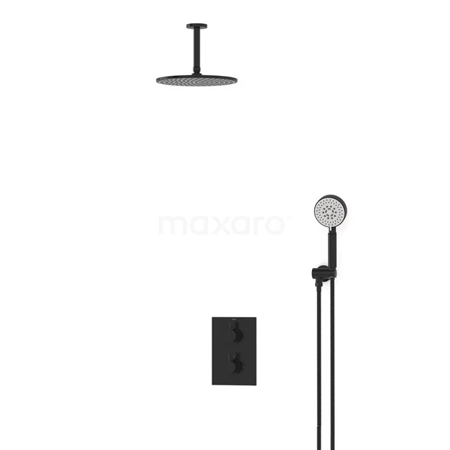 Radius Rain shower Built-in | Black 25 cm Rain shower Thermostatic BIZ55-00083