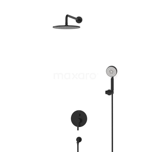 Radius Rain shower Built-in | Black 25 cm Rain shower Single lever BIZ55-00090