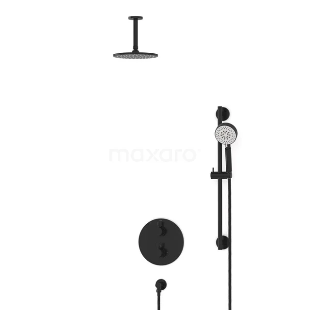 Radius Rain shower Built-in | Black 20 cm Rain shower Thermostatic BIZ55-00103