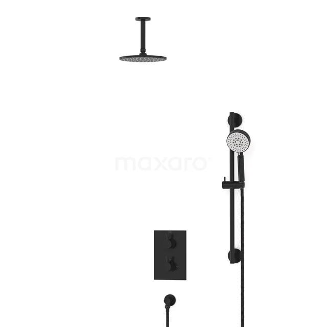 Radius Rain shower Built-in | Black 20 cm Rain shower Thermostatic BIZ55-00104