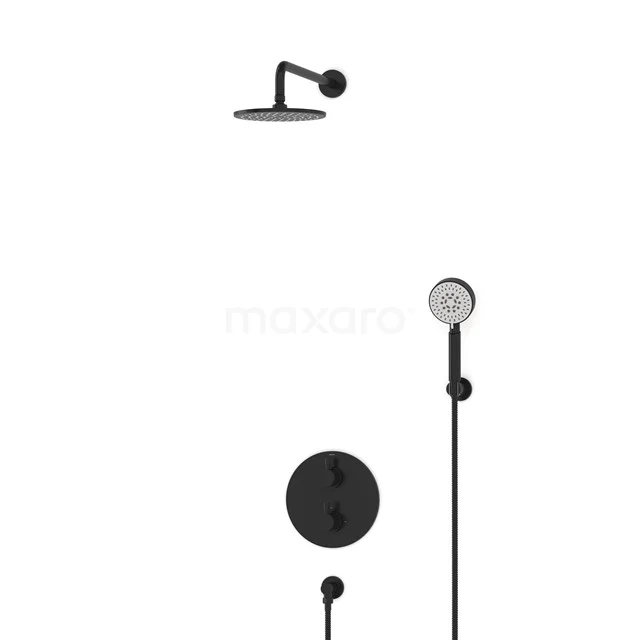 Radius Rain shower Built-in | Black 20 cm Rain shower Thermostatic BIZ55-00109