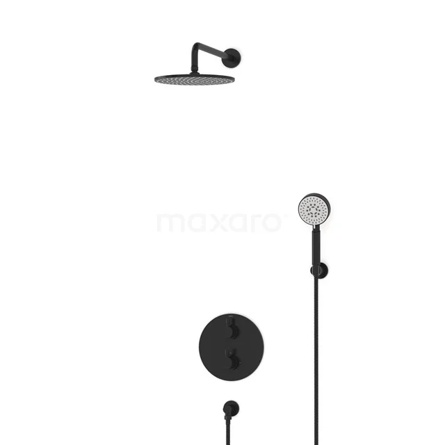 Radius Rain shower Built-in | Black 25 cm Rain shower Thermostatic BIZ55-00112
