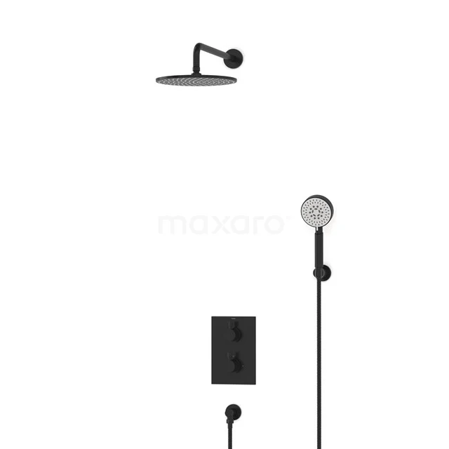 Radius Rain shower Built-in | Black 25 cm Rain shower Thermostatic BIZ55-00113