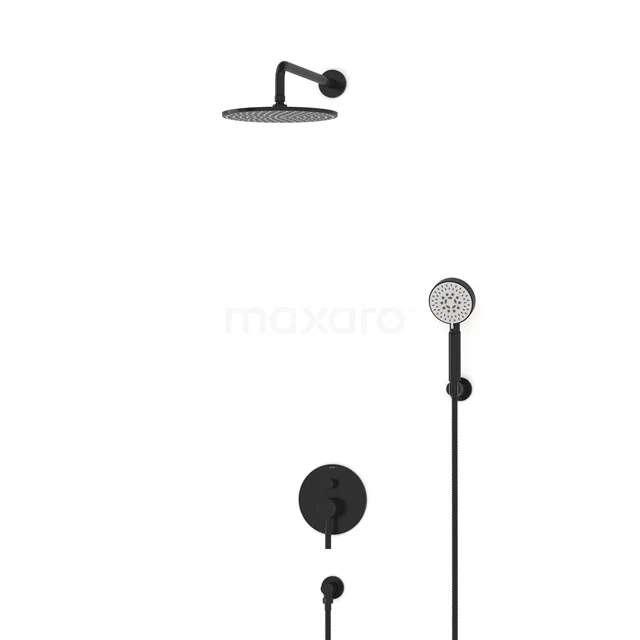 Radius Rain shower Built-in | Black 25 cm Rain shower Single lever BIZ55-00114