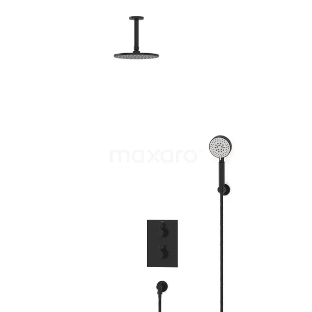 Radius Rain shower Built-in | Black 20 cm Rain shower Thermostatic BIZ55-00116