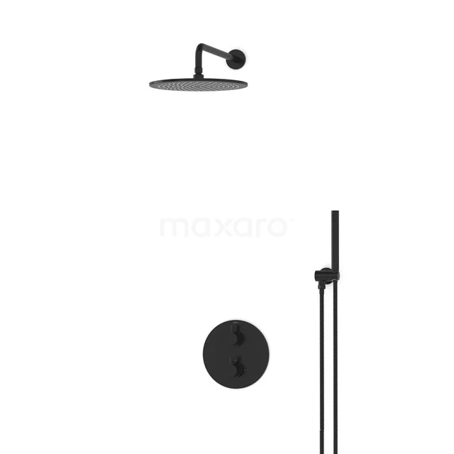 Radius Rain shower Built-in | Black 30 cm Rain shower Thermostatic BIZ55-00122