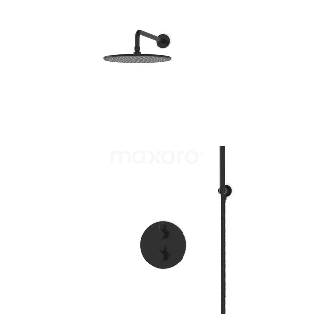 Radius Rain shower Built-in | Black 30 cm Rain shower Thermostatic BIZ55-00128