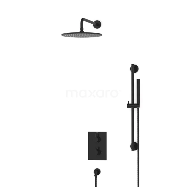 Radius Rain shower Built-in | Black 30 cm Rain shower Thermostatic BIZ55-00133