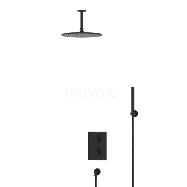 Radius Rain shower Built-in | Black 30 cm Rain shower Thermostatic BIZ55-00148