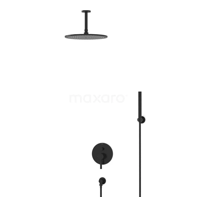 Radius Schwarz Einbau-Regenbrause-Set Einhebelmischbatterie 30cm Kopfbrause Schwarz BIZ55-00150 Radius Schwarz Einbau-Regenbrause-Set Einhebelmischbatterie 30cm Kopfbrause Schwarz BIZ55-00150