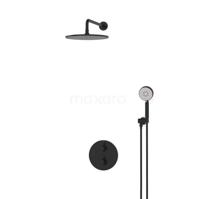 Radius Rain shower Built-in | Black 30 cm Rain shower Thermostatic BIZ55-00152