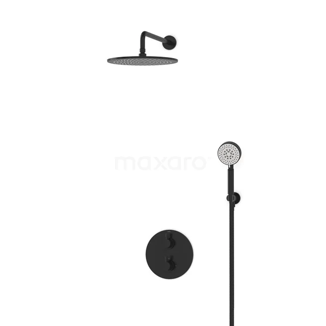 Radius Rain shower Built-in | Black 30 cm Rain shower Thermostatic BIZ55-00158