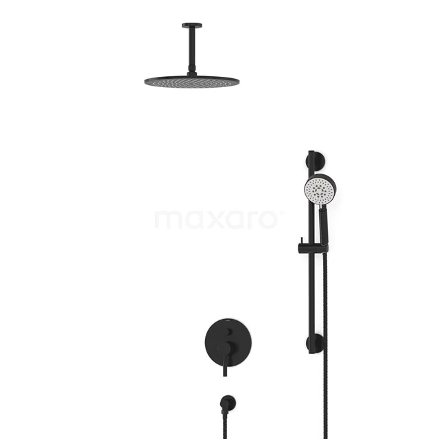Radius Regenduschen Einbau | Schwarz 30 cm Regenduschen Eingriff BIZ55-00168