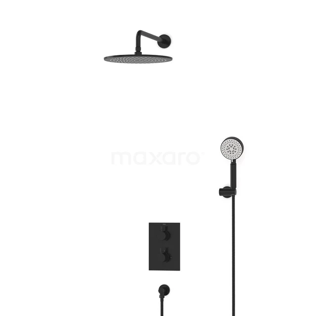 Radius Rain shower Built-in | Black 30 cm Rain shower Thermostatic BIZ55-00169