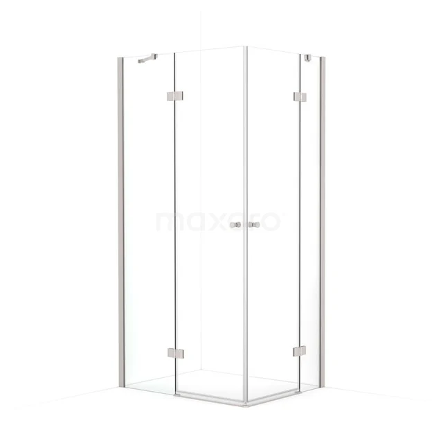 Amber Shower enclosure | 90x80 cm Stainless steel Clear glass Pivot door Rectangle CTD3525210BR
