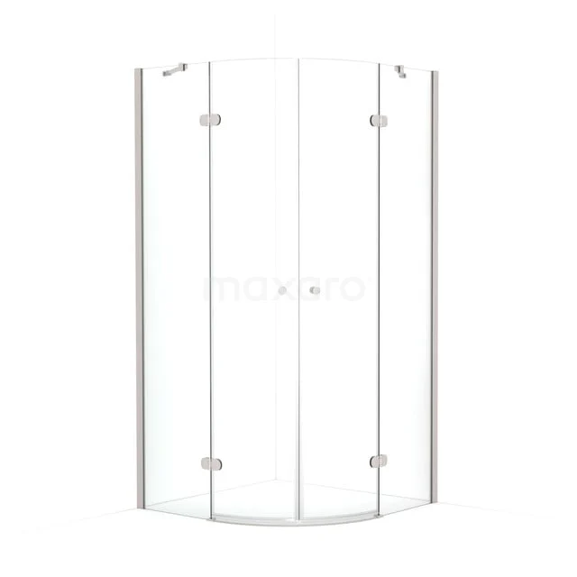 Amber Duschkabine | 100x100 cm Edelstahl Drehtür Viertelrunde CTR5454220BR