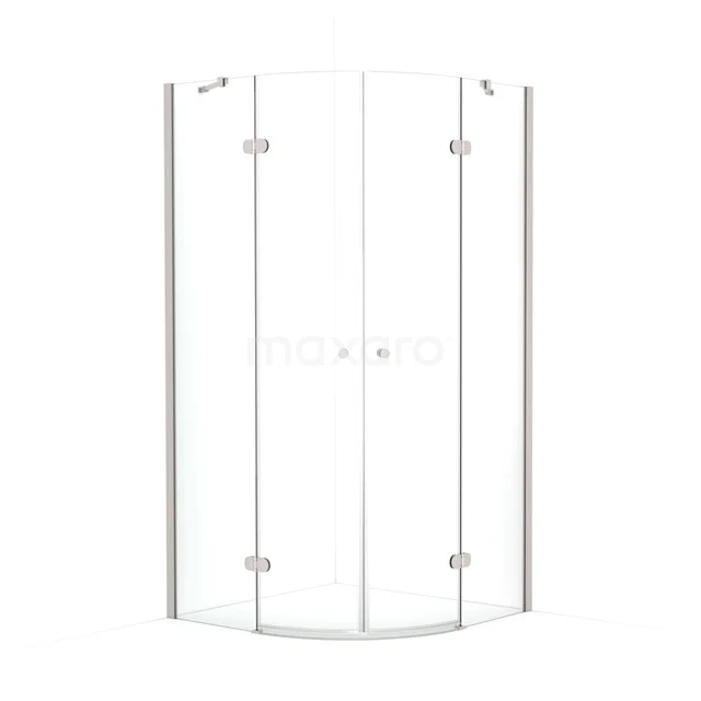 Amber Shower enclosure | 90x90 cm Stainless steel Clear glass Pivot door Quarter round CTR4545220BR