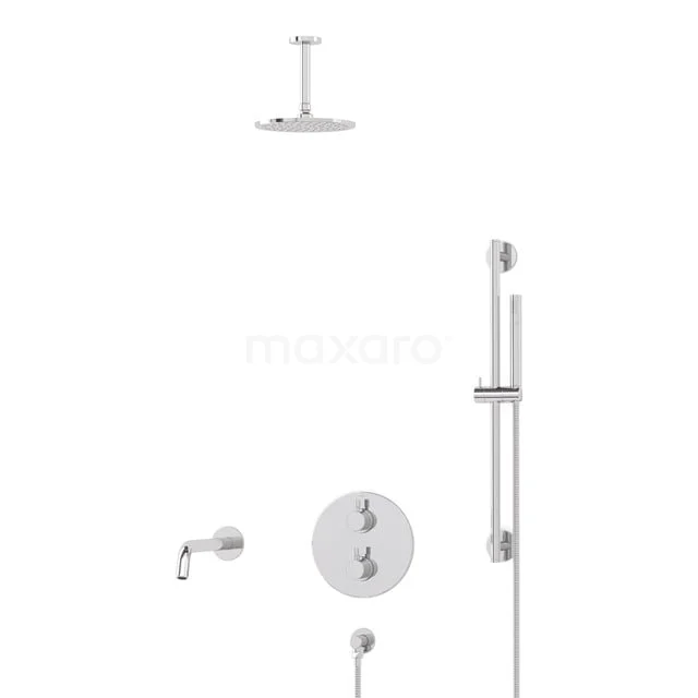 Radius Inbouw Badkraan met regendouche | Chroom Thermostatisch DIC55-00032