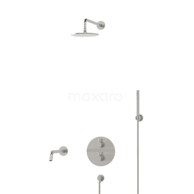 Radius Built-in Bath tap with rain shower | Stainless steel Thermostatic DIR55-00050