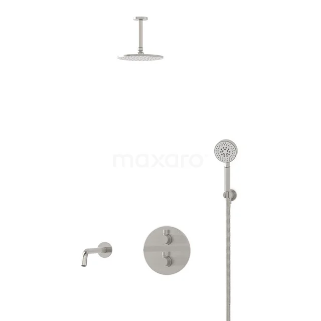 Radius Built-in Bath tap with rain shower | Stainless steel Thermostatic DIR55-00080