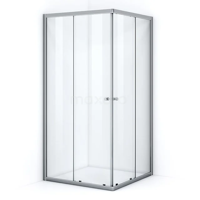 Ruby Essence Duschkabine | 100x100 cm Chrom Schiebetür Quadrat L2805-1010CN