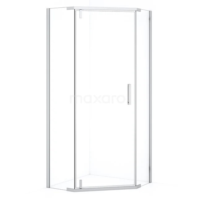 Topaz Douchecabine | 90x90 cm Chroom Draaideur Vijfhoek D6403_0900CN