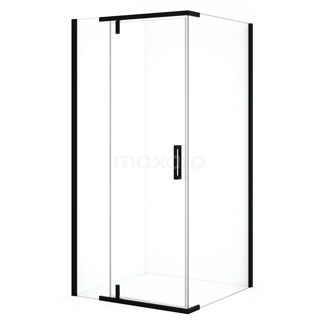 Topaz Shower enclosure | 100x100 cm Matte black Pivot door Square L6405_1000M