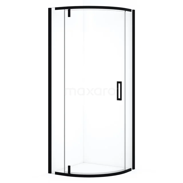 Topaz Shower enclosure | 80x80 cm Matte black Pivot door Quarter round R6403_0800M
