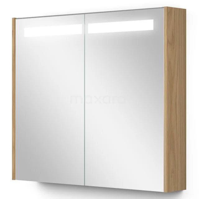 Mirror Cabinet With Lighting Modulo 80x70cm Natural Veneer K99-0800-59008-60 Mirror Cabinet With Lighting Modulo 80x70cm Natural Veneer K99-0800-59008-60
