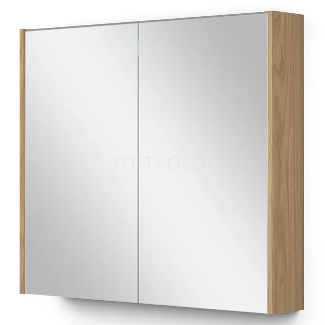 Mirror Cabinet With Lighting Modulo 80x70cm Natural Veneer K99-0800-59009-60 Mirror Cabinet With Lighting Modulo 80x70cm Natural Veneer K99-0800-59009-60