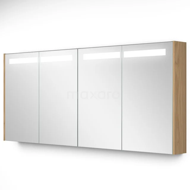 Spiegelschrank mit Beleuchtung Modulo 157.6x70cm Naturfurnier K99-1600-59008-60