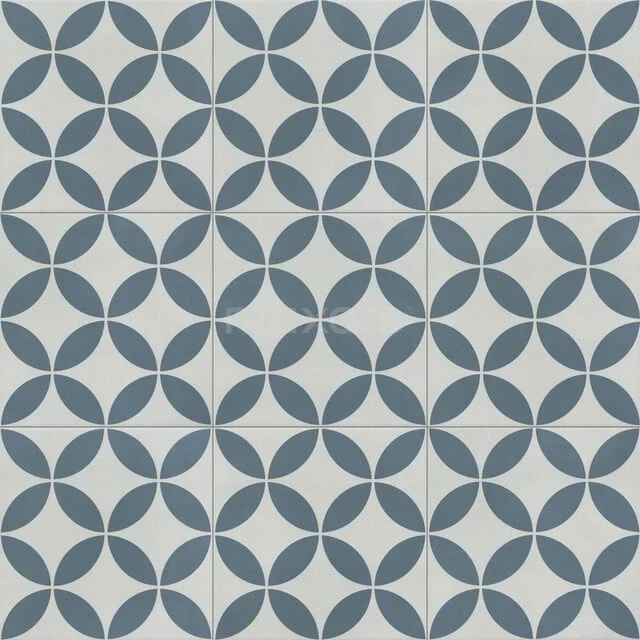 Tegelsample, Vloertegel/Wandtegel, Aurora Circle Blue 502-0804TS