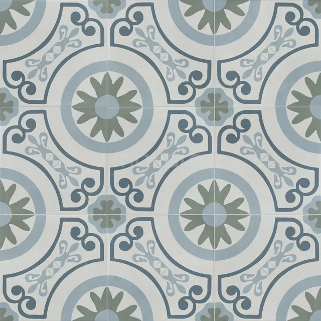 Fliesenmuster, Bodenfliese/Wandfliese, Aurora Classic Blue 502-0805TS