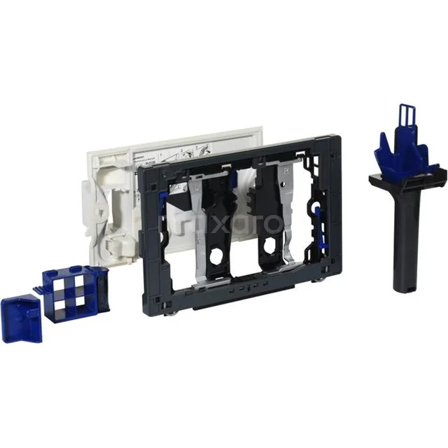 Installationsrahmen Geberit Sigma in Schwarz Kunststoff, geeignet für Badezimmer Gebrauch, einschließlich Montagezubehör.