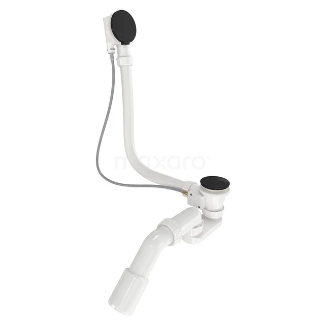 Siphon & Badewannenabfluss mit Überlauf für Badewanne Matt Schwarz TS44002MBN