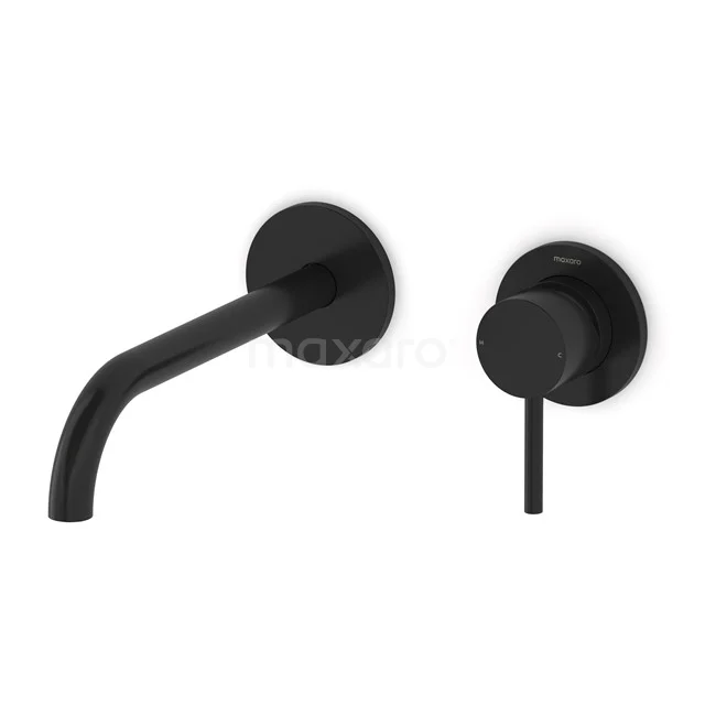 Built-in Basin tap Radius Black, Single lever mixer tap, Extended spout, Black 55.153.581MB