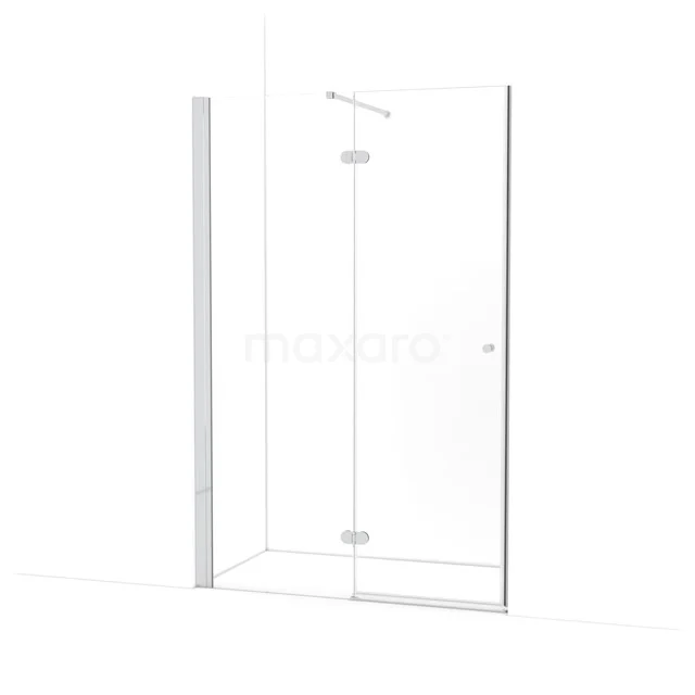 Amber Douchedeur | 130 cm Chroom Helder glas Draaideur WTB663120C