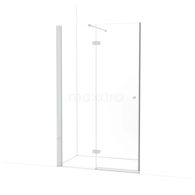 Amber Douchedeur | 120 cm Chroom Helder glas Draaideur WTB563120C