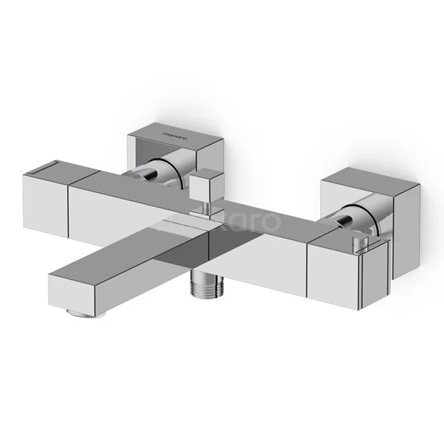 Moderne quadratische chromatische Badewannenarmatur im eckigen Design, ideal für ein stilvolles Badezimmer.
