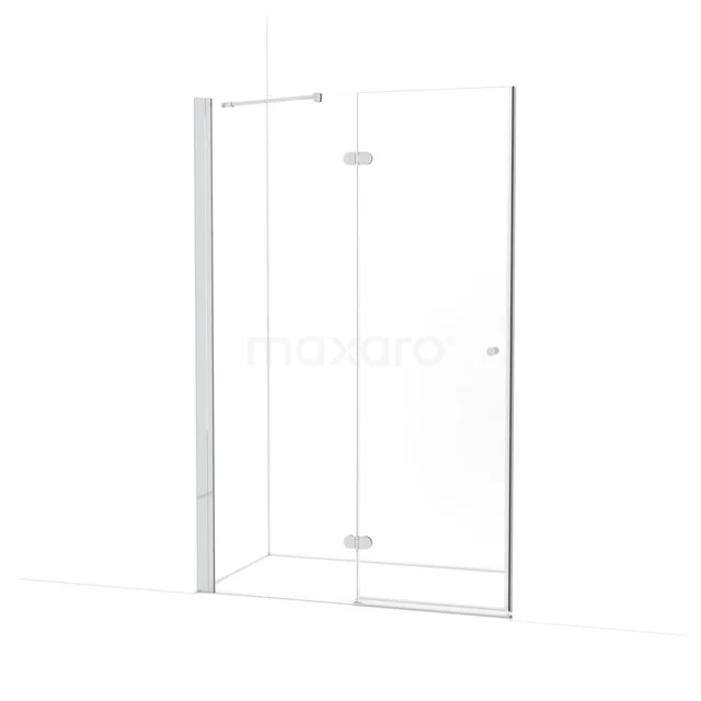 Amber Douchedeur | 130 cm Chroom Helder glas Draaideur WTB663220C