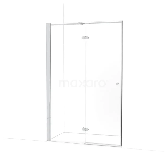 Amber Douchedeur | 130 cm Chroom Helder glas Draaideur WTB663320C