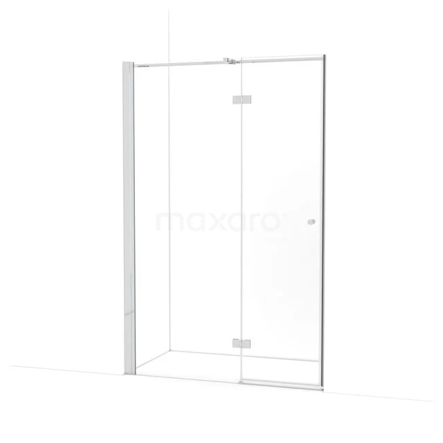 Amber Duschtür | 130 cm Chrom Klarglas Drehtür WTB753310C