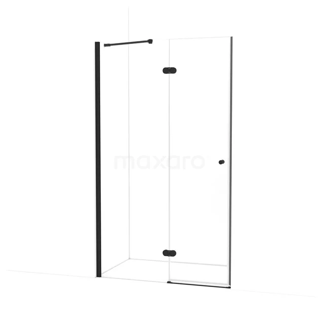 Amber Shower door | 120 cm Matte black Clear glass Pivot door WTB65220M