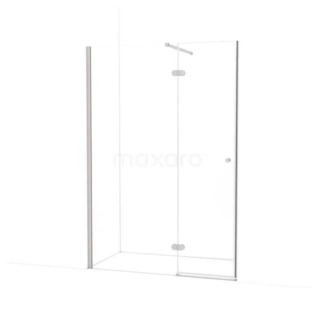 Amber Duschtür | 130 cm Edelstahl Klarglas Drehtür WTB75120BR