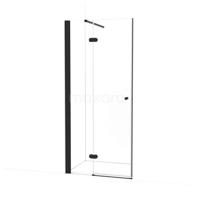 Amber Shower door | 90 cm Matte black Clear glass Pivot door WTB353120M