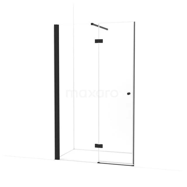 Amber Shower door | 120 cm Matte black Clear glass Pivot door WTB653110M
