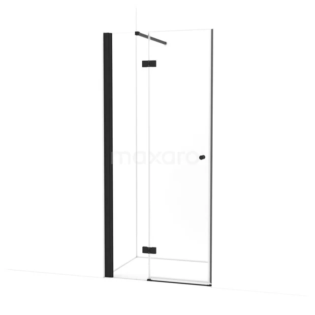 Amber Shower door | 90 cm Matte black Clear glass Pivot door WTB353110M